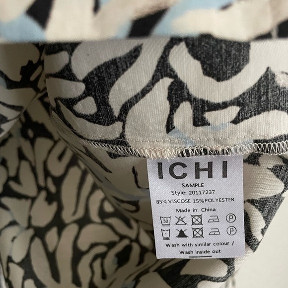 ICHI Jepia Pattern Button Down Shirt S - Picture 7 of 9